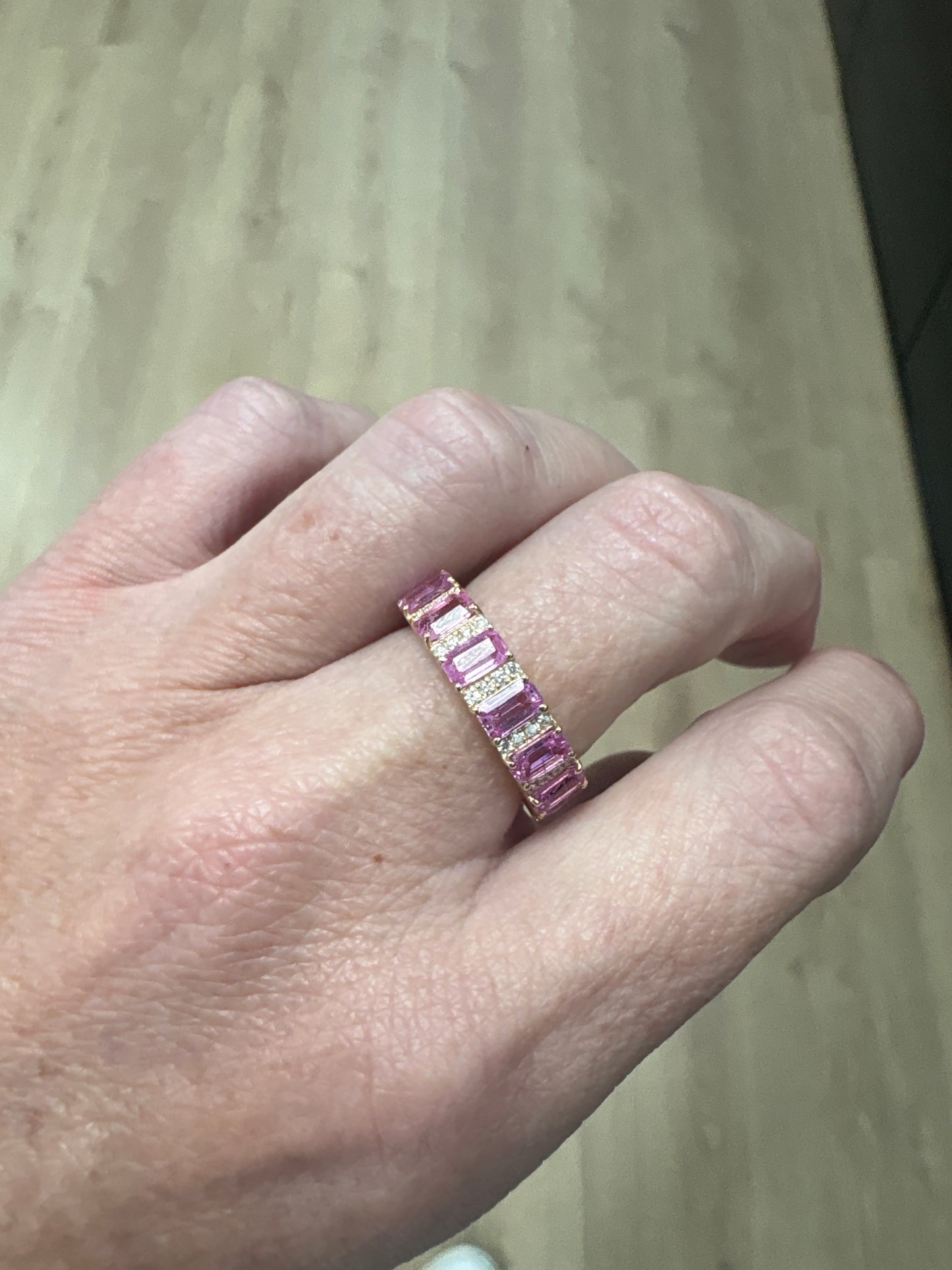 ANILLO ZAFIROS ROSAS