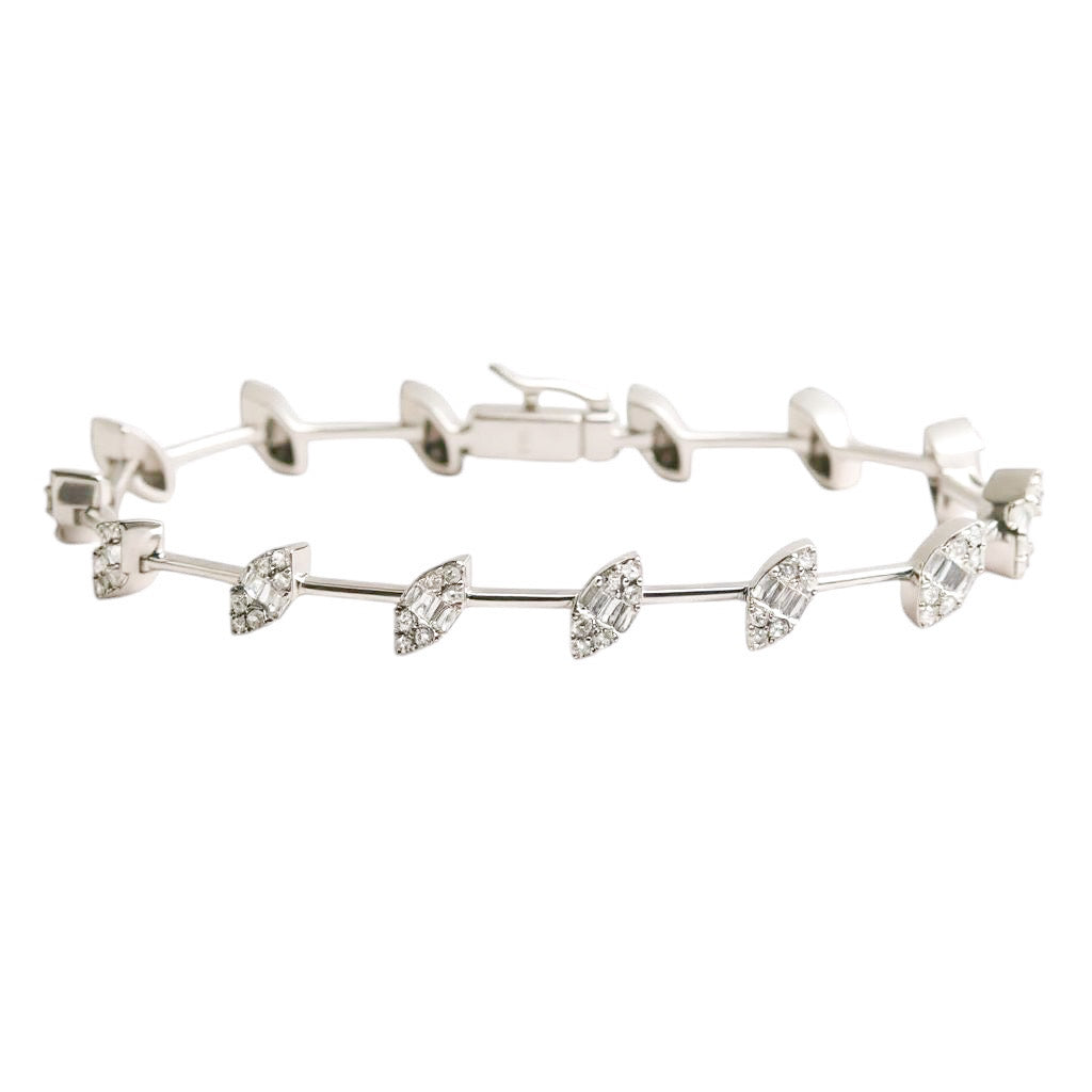 PULSERA HOJAS DIAMANTES