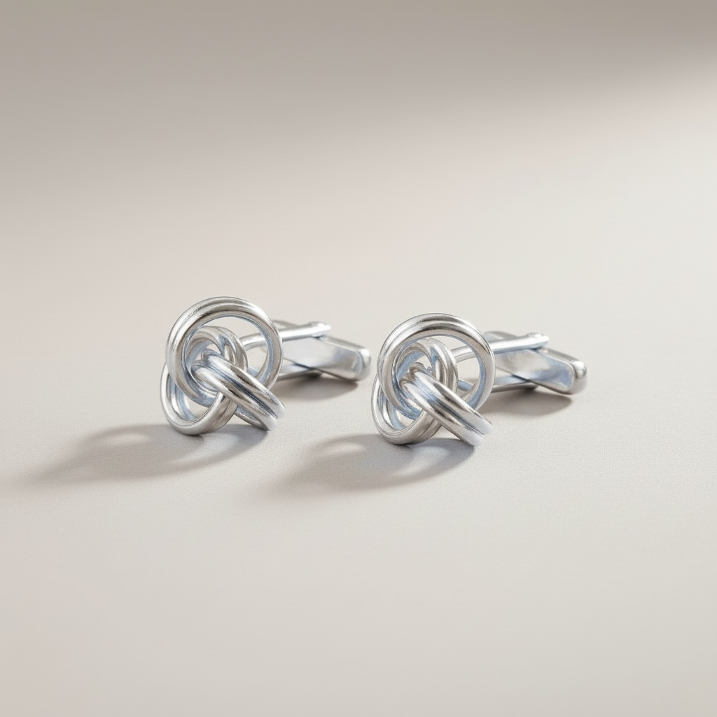 MANCUERNILLAS NUDO PLATA