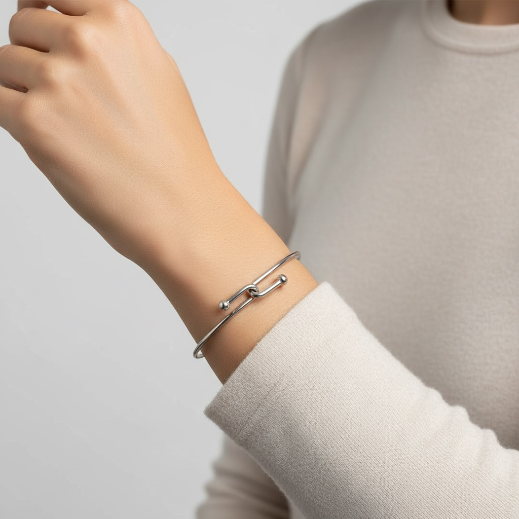 PULSERA ENTRELAZADA PLATA