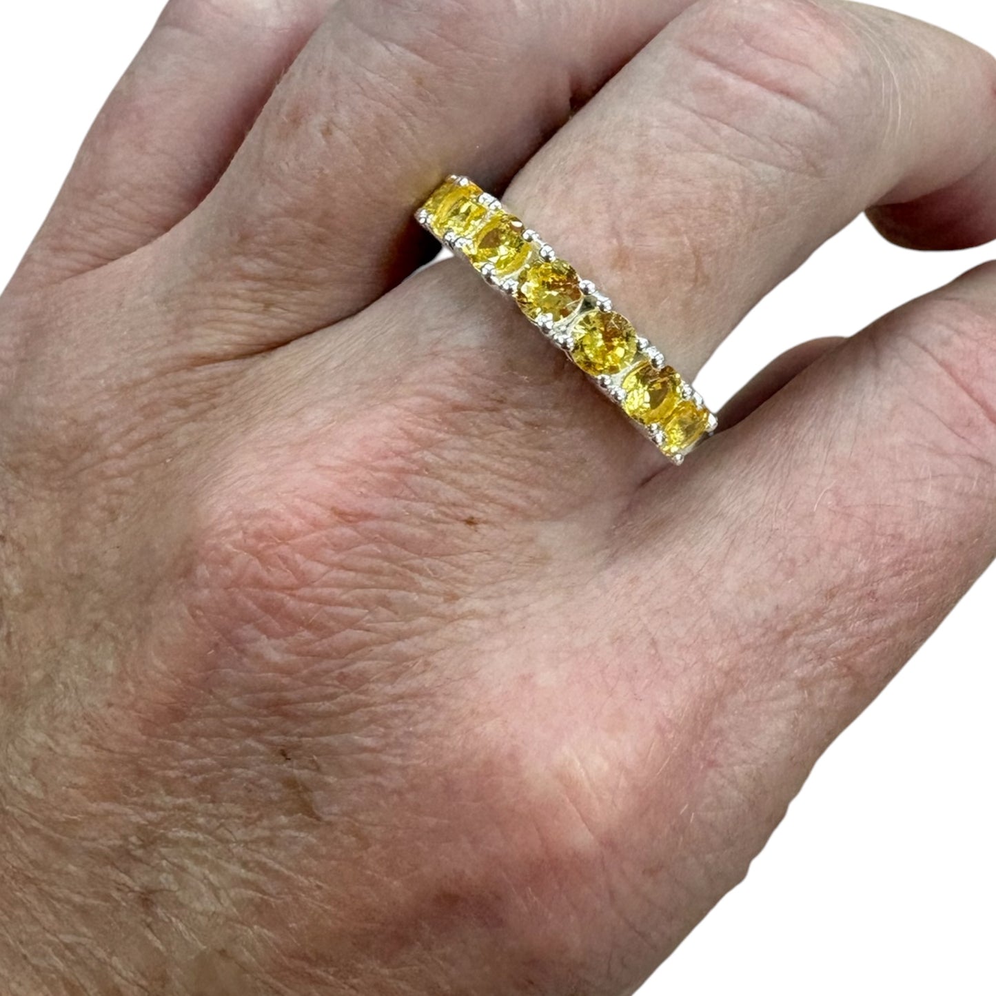 ANILLO CITRINO PLATA