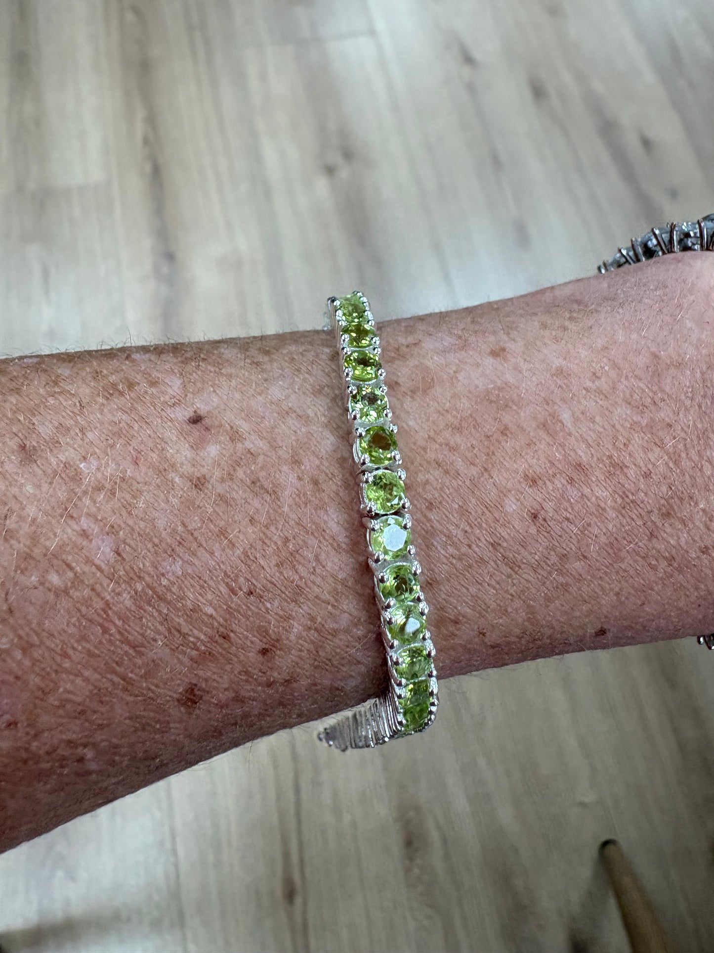 PULSERA PLATA PERIDOTO