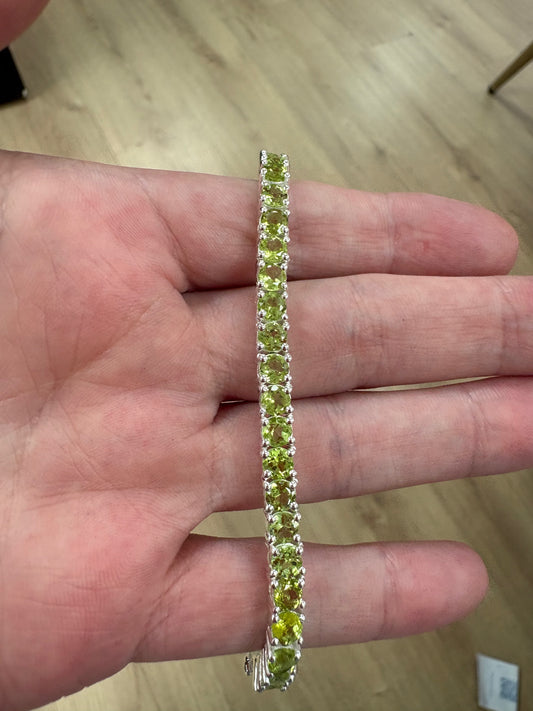 PULSERA PLATA PERIDOTO