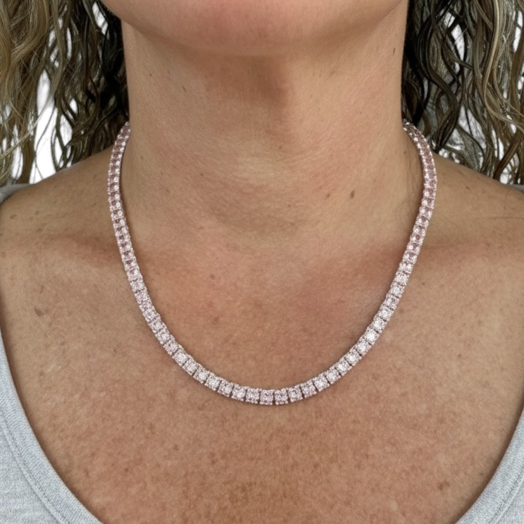 COLLAR TENNIS PLATA KUNZITA