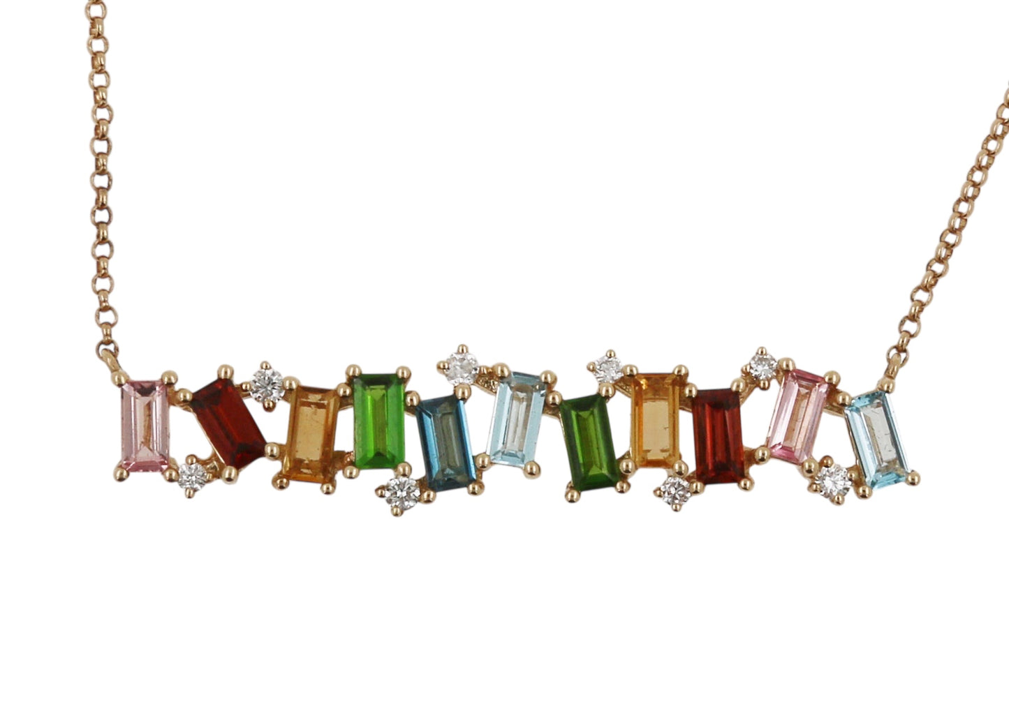 COLLAR BARRA BAGUETTES CHUECAS COLOR