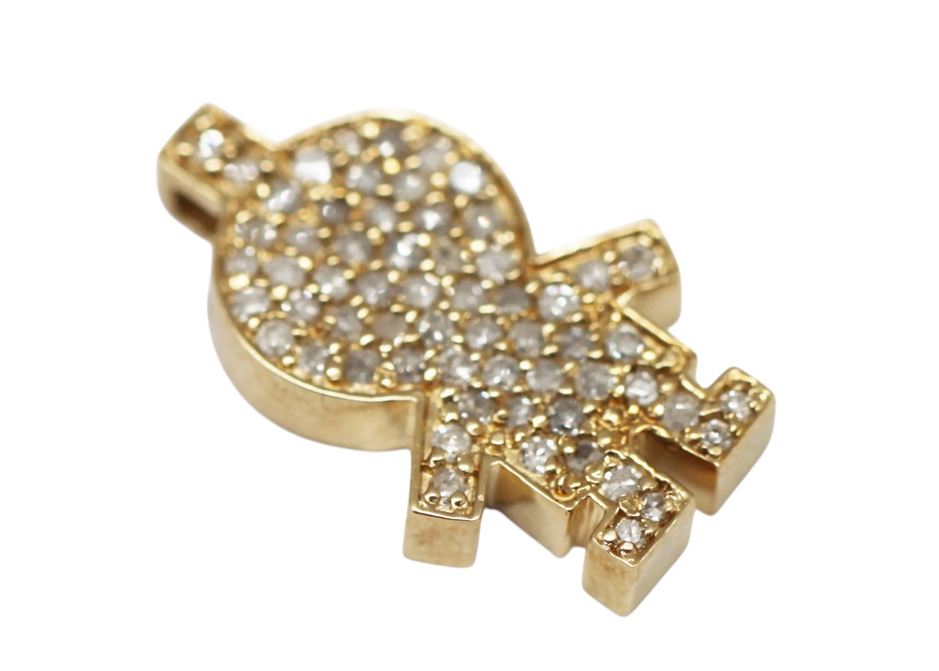 DIJE MUÑECO ORO Y DIAMANTES