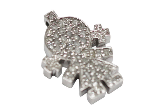 DIJE MUÑECA ORO Y DIAMANTES