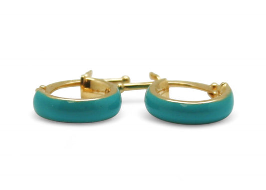 ARRACADAS ESMALTE TURQUESA