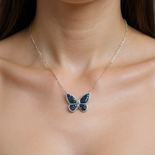 COLLAR MARIPOSA ZAFIRO