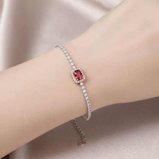 PULSERA TENNIS TURMALINA