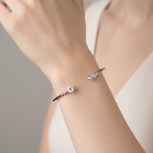 PULSERA RIGIDA ORO BLANCO