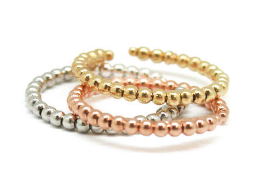 ANILLO BOLAS TRES COLORES