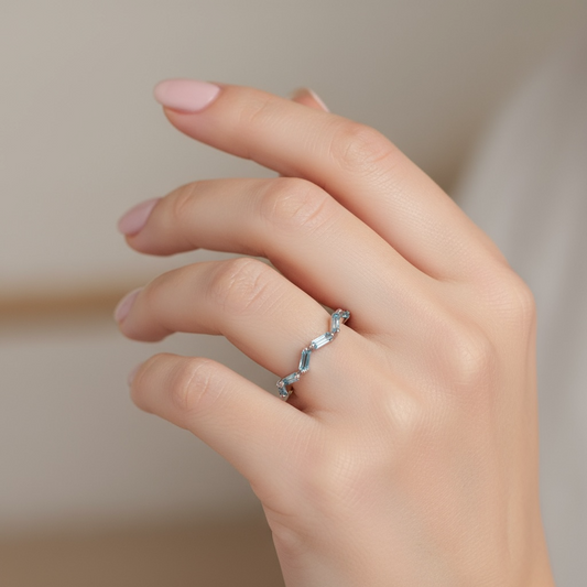 ANILLO BAGUETTES TOPACIO