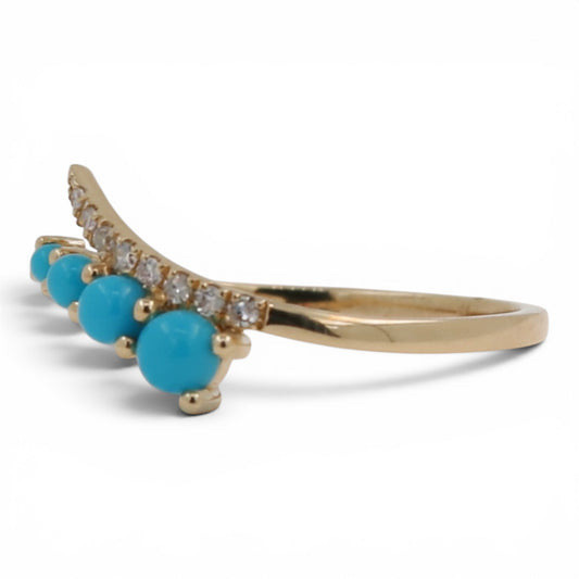 ANILLO TURQUESA Y DIAMANTES
