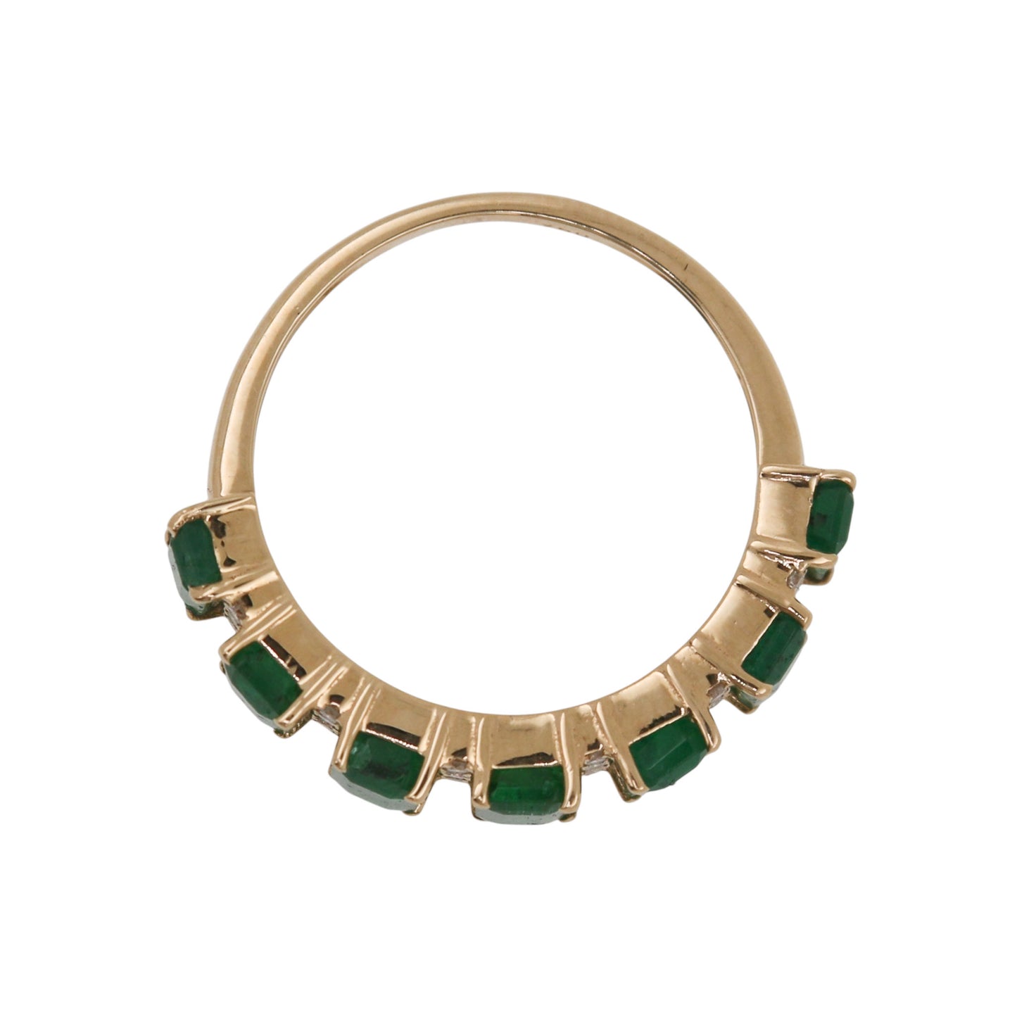 ANILLO ESMERALDA Y DIAMANTES