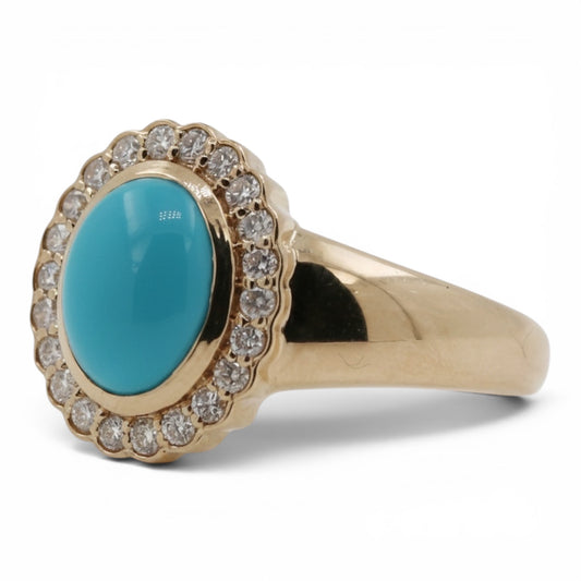 ANILLO OVAL TURQUESA