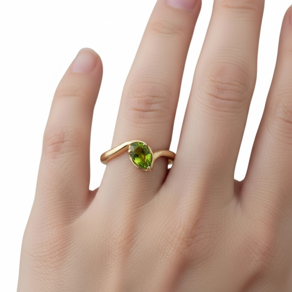 ANILLO PINKY PERIDOTO