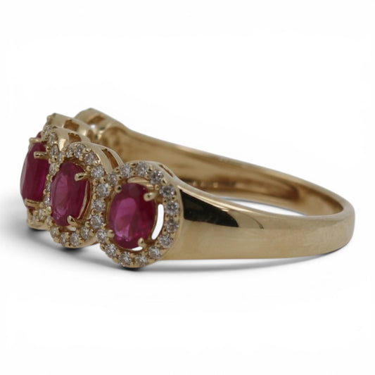ANILLO RUBIES Y DIAMANTES