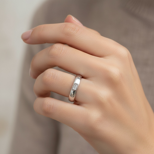 ANILLO DIAMANTE ORO BLANCO