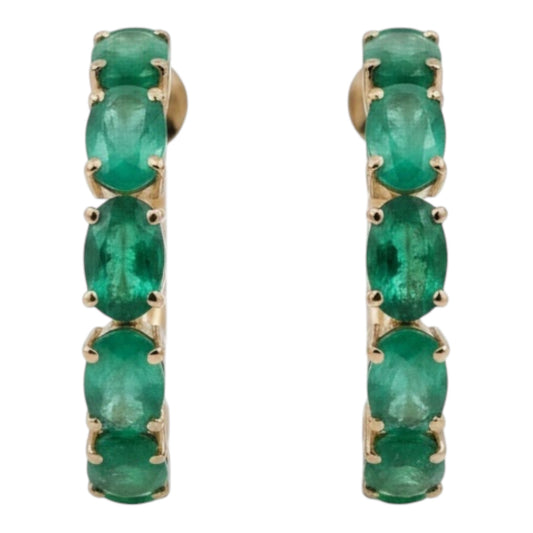 ARRACADAS ESMERALDA OVAL