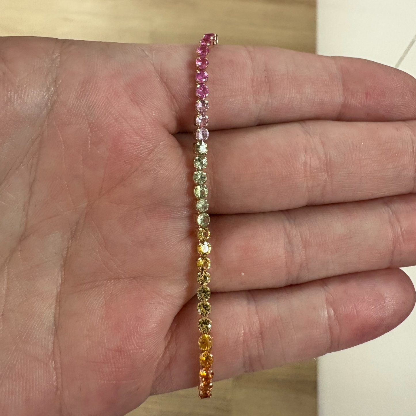 PULSERA RAINBOW ZAFIRO COLOR