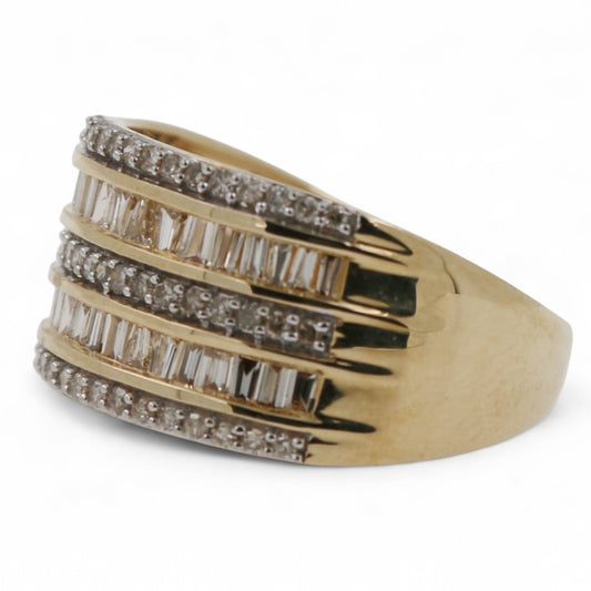 ANILLO DOBLE FILA DIAMANTES