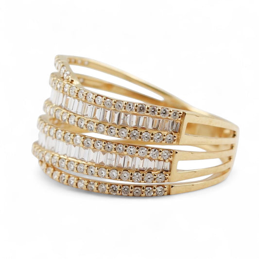 ANILLO DOBLE FILA DIAMANTES