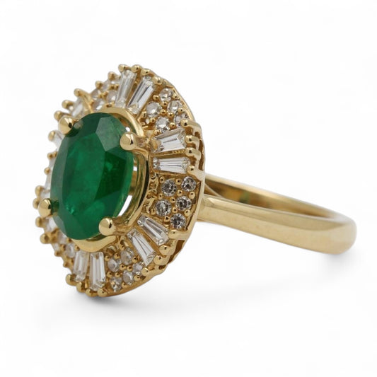 ANILLO ESMERALDA BAGUETTES