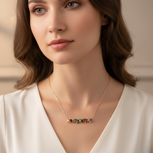 COLLAR BARRA BAGUETTES CHUECAS COLOR