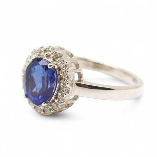 ANILLO TANZANITA OVAL