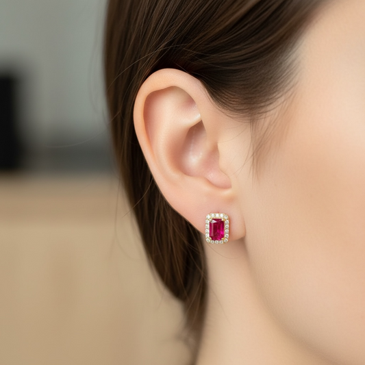 ARETES RECTANGULARES RUBI