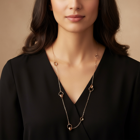 COLLAR LARGO CIRCULOS