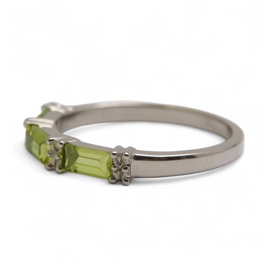 ANILLO PERIDOTO BAGUETTES