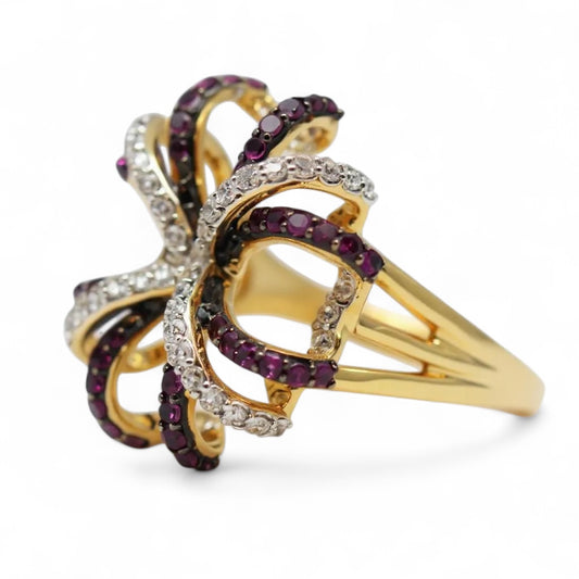 ANILLO FLOR RUBIES