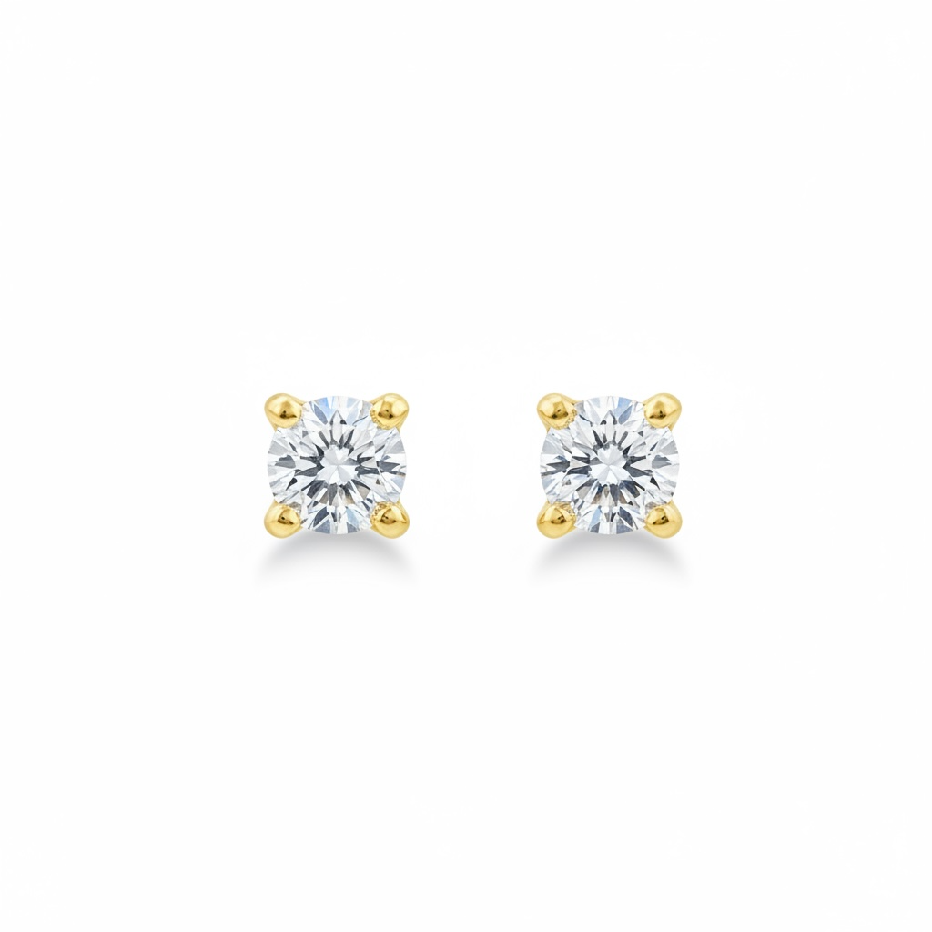 BROQUELES ORO AMARILLO 0.15 CT