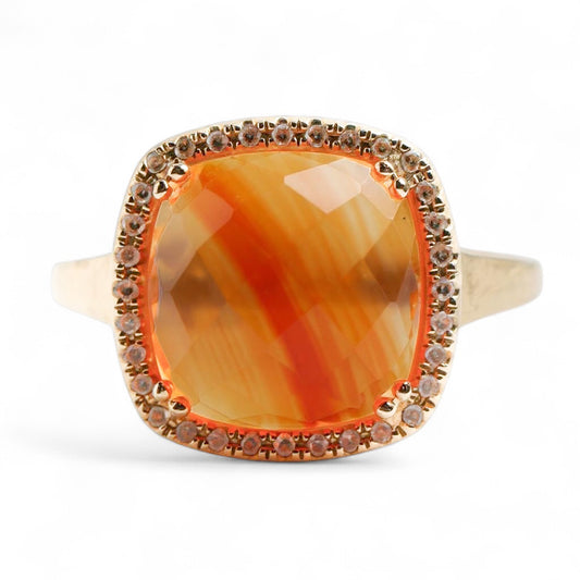 ANILLO CUADRADO CORALINA