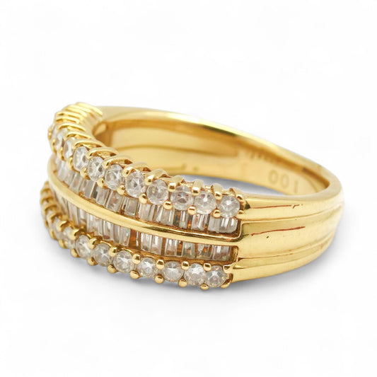 ANILLO BAGUETTES Y DIAMANTES