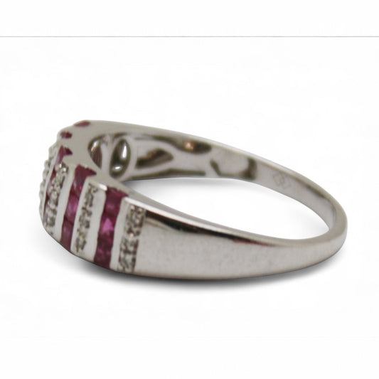 ANILLO RUBIES Y DIAMANTES