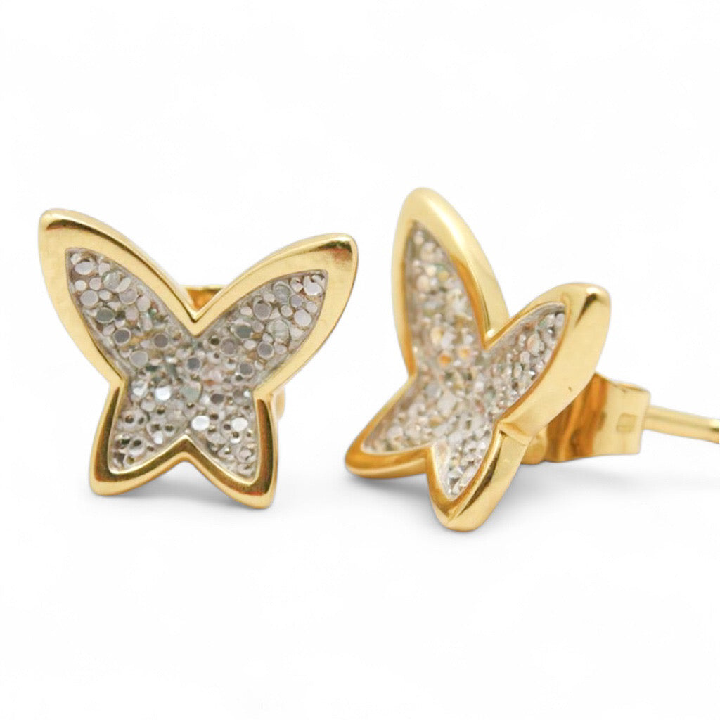 ARETES MARIPOSA BISEL