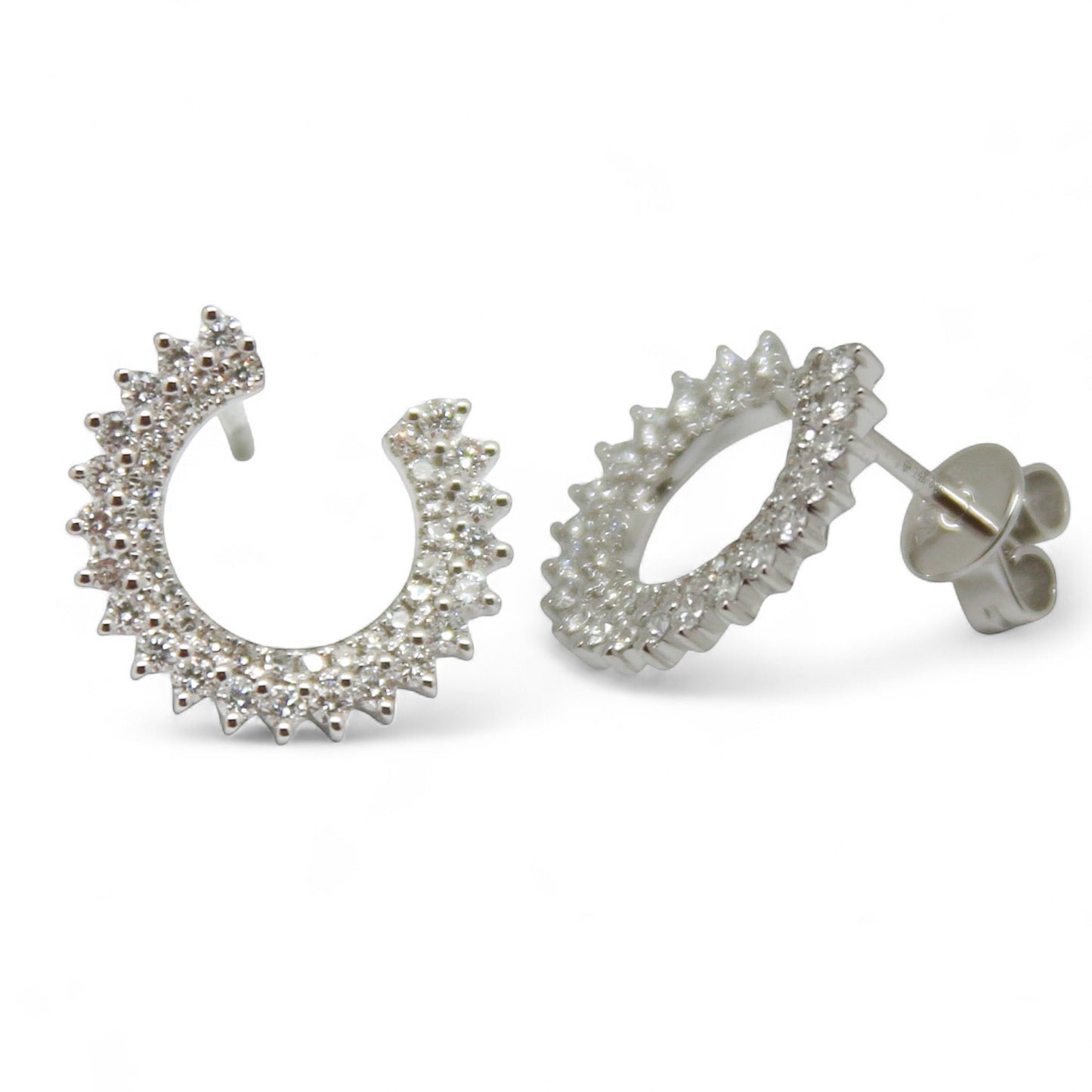 ARETES HOJA DIAMANTES