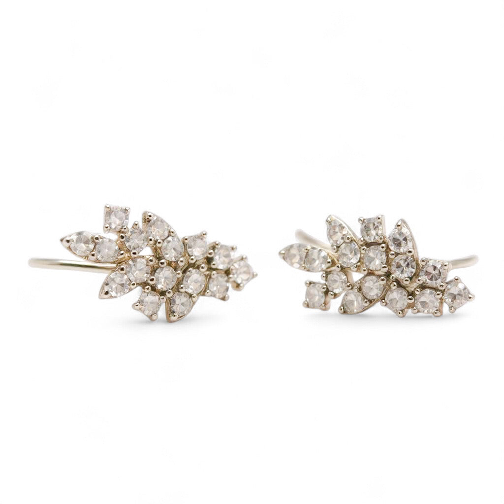 ARETES HOJA DIAMANTES