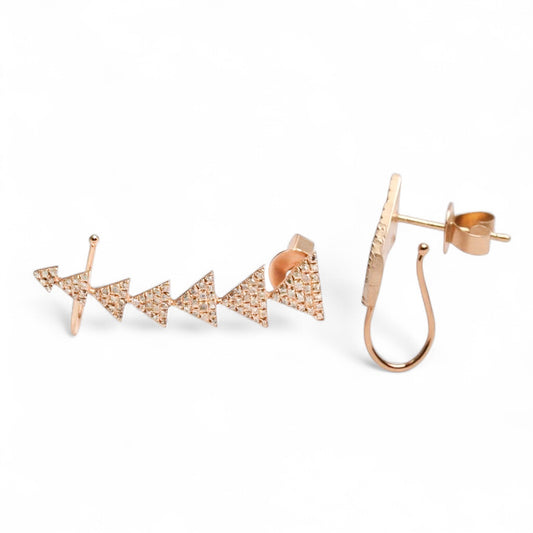 ARETES CRAWLERS FLECHAS DIAMANTES