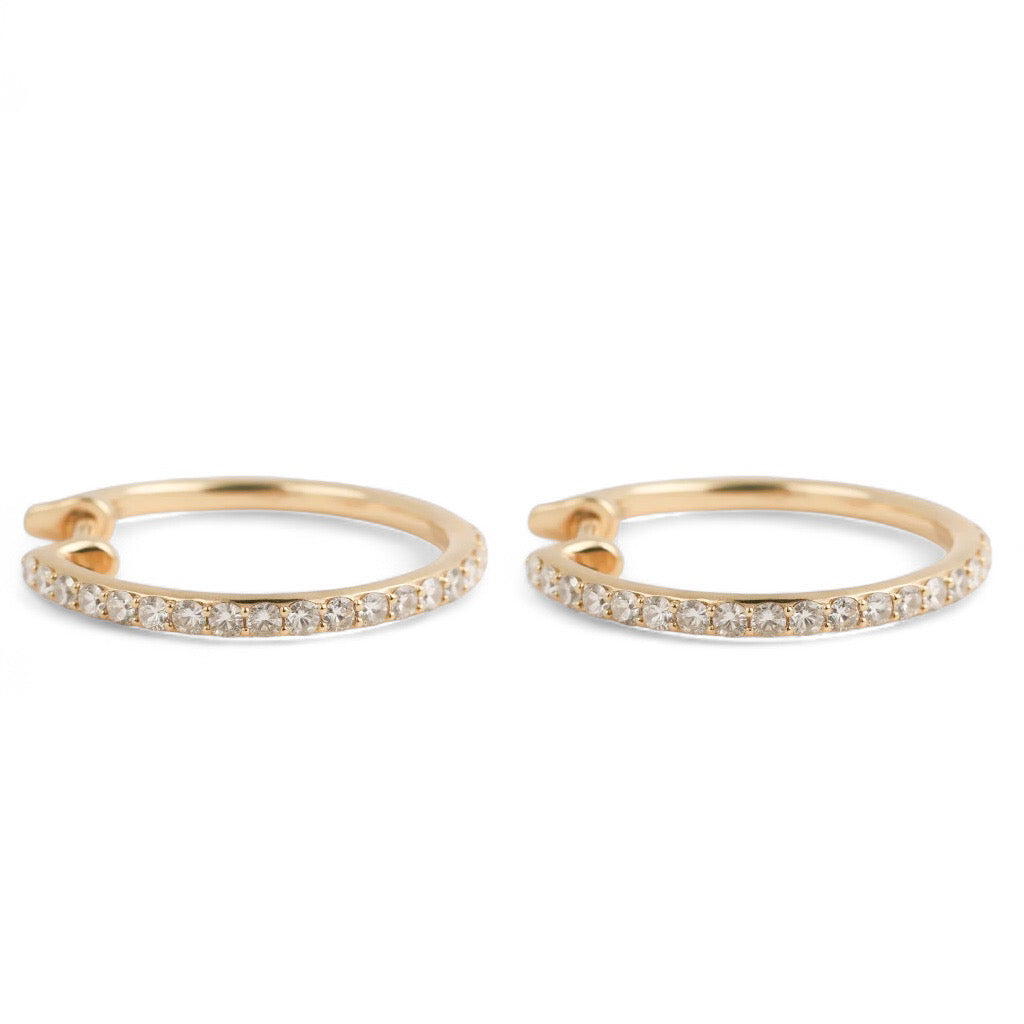 ARRACADAS ORO AMARILLO DIAMANTES