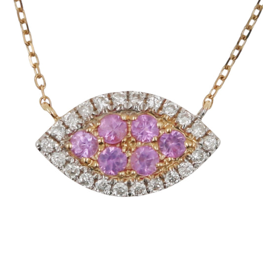 COLLAR OJO ZAFIRO ROSA