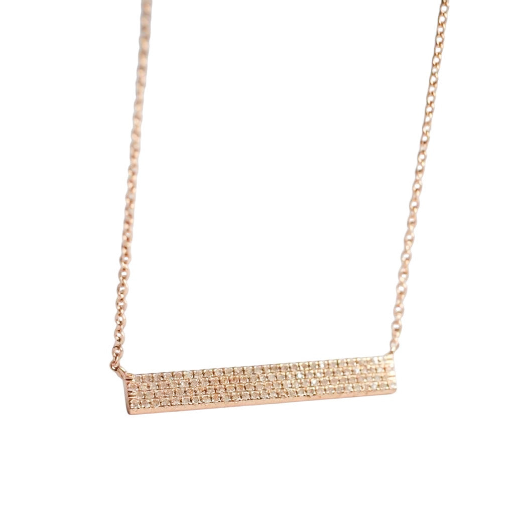 COLLAR BARRA DIAMANTES