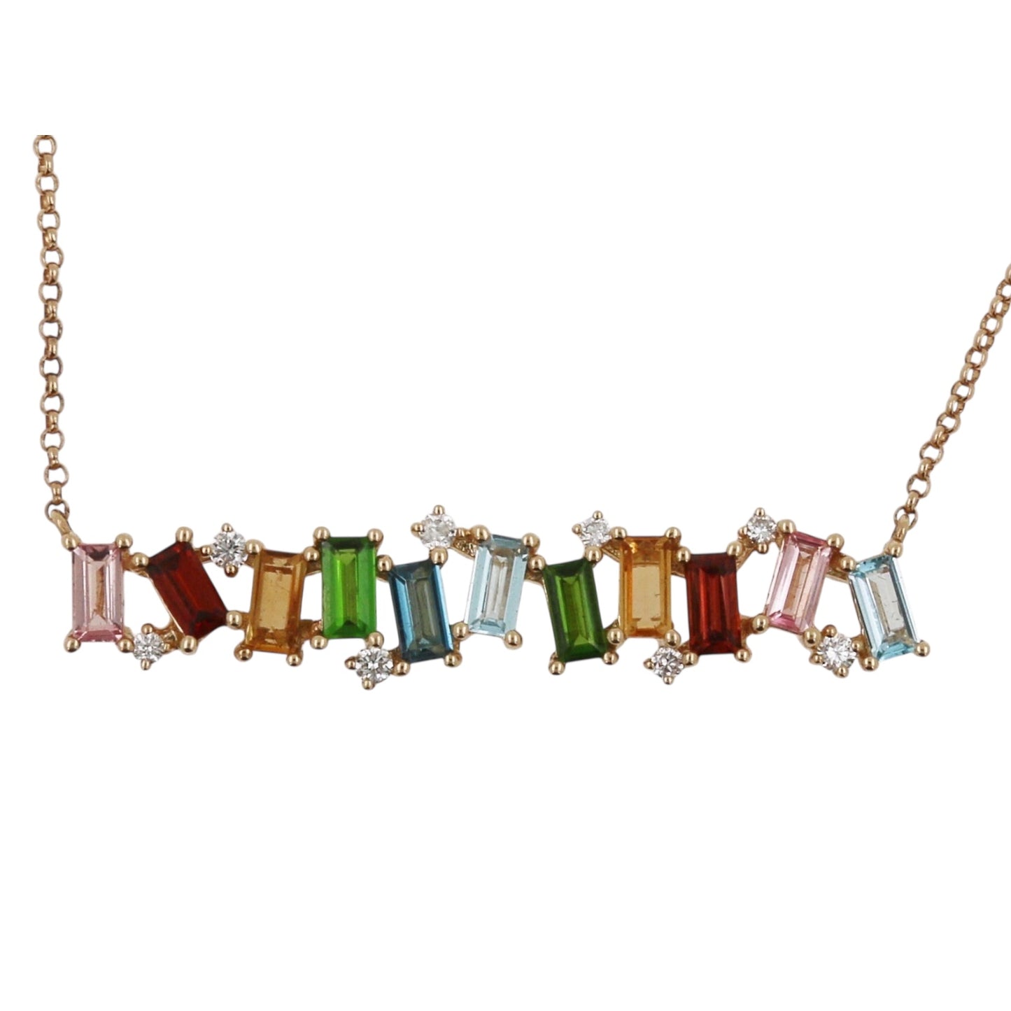 COLLAR BARRA BAGUETTES CHUECAS COLOR
