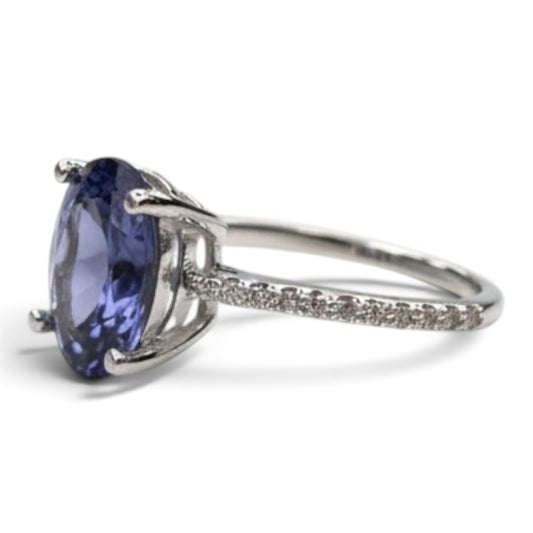 ANILLO IOLITA DIAMANTES