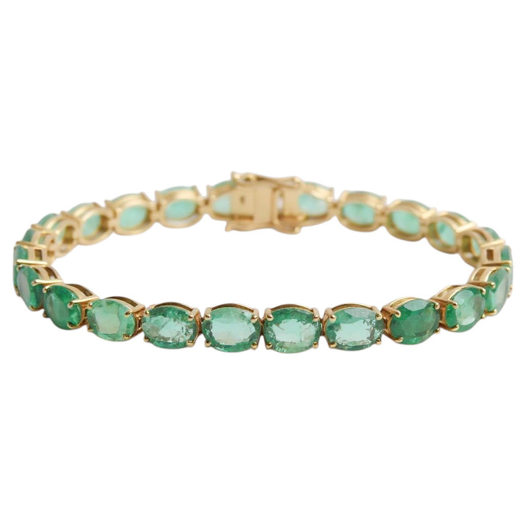 PULSERA ESMERALDA OVAL