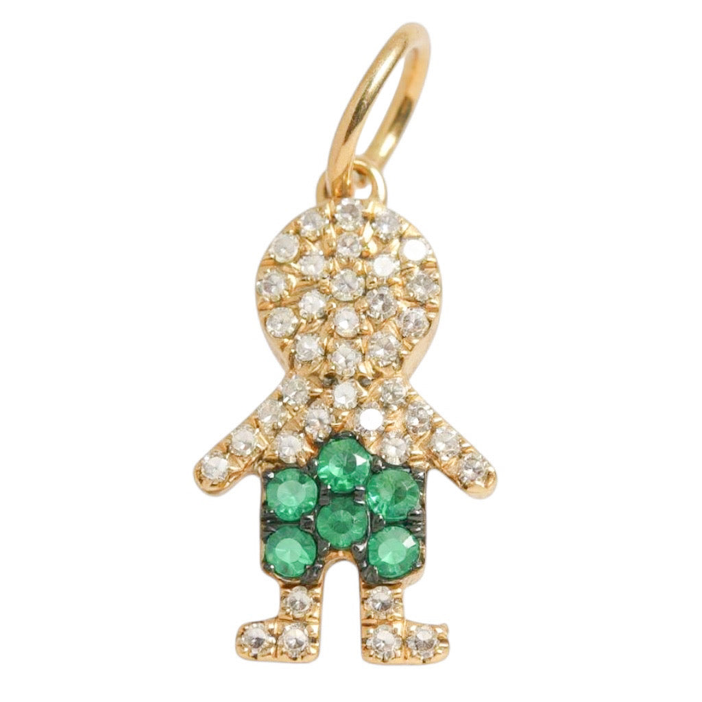DIJE MUÑECO DIAMANTES ESMERLADA