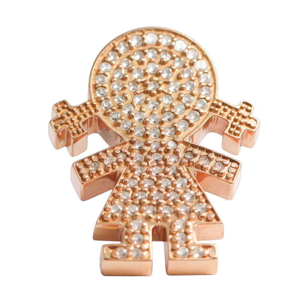DIJE MUÑECA ORO Y DIAMANTES